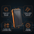Cargador Portátil Solar con Linterna y Brújula